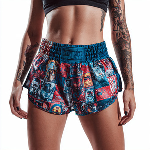 Shorts de Entrenamiento de Muay Thai para Mujer, Ropa de Artes Marciales, Sublimación de Alta Calidad, Shorts de Muay Thai, Ropa de Boxeo, Unisex - Product Image 2