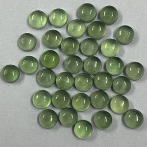 Cabochons ronds lisses en serpentine verte naturelle de 8mm en gros pierres précieuses en vrac du fabricant fournisseur produits tendance 2025 - Product Image 1