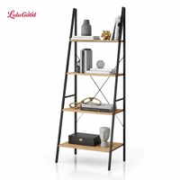 Étagère à livres moderne en métal à 4 niveaux, écologique, à étagères ouvertes, design gain de place, pour hôtel, salon, chambre, salle à manger