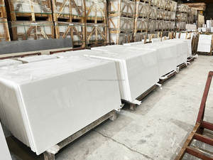 Pierre de pavé naturelle en cristal blanc vietnamien poli pour hôtel de luxe, parc extérieur, comptoir de cuisine, dessus de meuble de salle de bain - Product Image 6