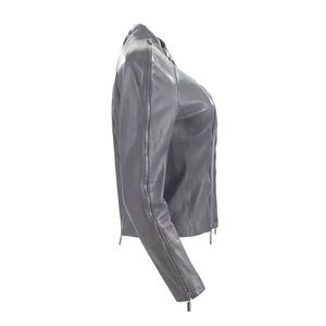 Best Women's Winter Motorcycle Leather <b>Jacket</b> Wholesale Women Leather <b>Jackets</b> - Product Image 3