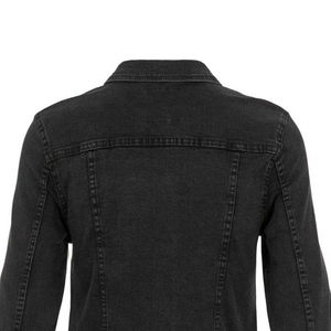 แจ็คเก็ตยีนส์ผู้หญิงแขนพองแบบใหม่ขายส่ง เสื้อโค้ทผู้หญิงสไตล์ลำลอง แจ็คเก็ตยีนส์สีดำสำหรับผู้หญิง - Product Image 6