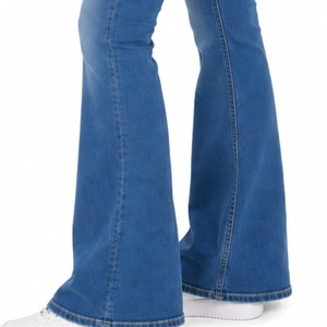 Women Flared Denim <b>Jeans</b> Premium Stretch Flared Comfortable Stylish Durable Premium Metal Button And Zipper Closure Wear - Product Image 6
