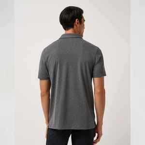 Fournisseur en gros de polos à manches courtes pour hommes, en tissu respirant, à séchage rapide, en coton mélangé, pour les sports d'été - Product Image 3