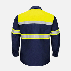 Men's Hi Vis <b>Waterproof</b> Breathable Construction <b>Overalls</b> Reflective Strips Safety Uniforms for Work - Product Image 3
