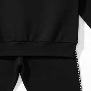 High Quality 100% Cotton Custom Design Heavy Weight Men <b>Tracksuit</b> With Rhinestones Wholesale Men <b>Tracksuit</b> For Sale - Product Image 4