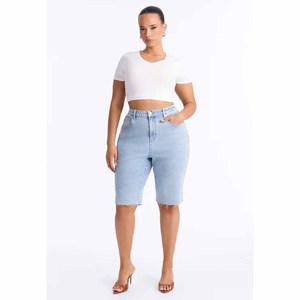 Shorts vintage pour femmes, directement de l'usine, en jean délavé, décontractés, pour l'été, usage quotidien. - Product Image 3