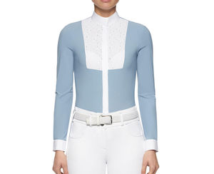 Women Equestrian <b>Top</b> <b>Horse</b> <b>Riding</b> Show Shirt Solid Knee Short Full Sleeves Competition <b>Riding</b> Suit Drop Shoulder Custom Color - Product Image 1
