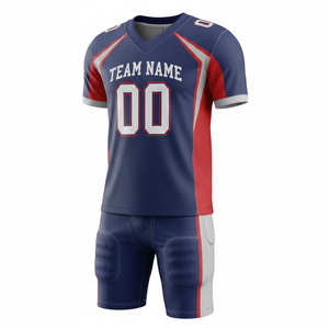 <b>Top</b> Trending American Football Uniform Set in <b>Maroon</b> with Beige Color Available in Custom Colors and Custom Sizes - Product Image 3