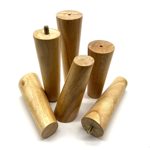 Solid Wood Round Sofa Legs Natural Finish Furniture Legs for Cabinet Dresser Ottoman Upgrade Round Wooden Furniture Legs - Product Image 3
