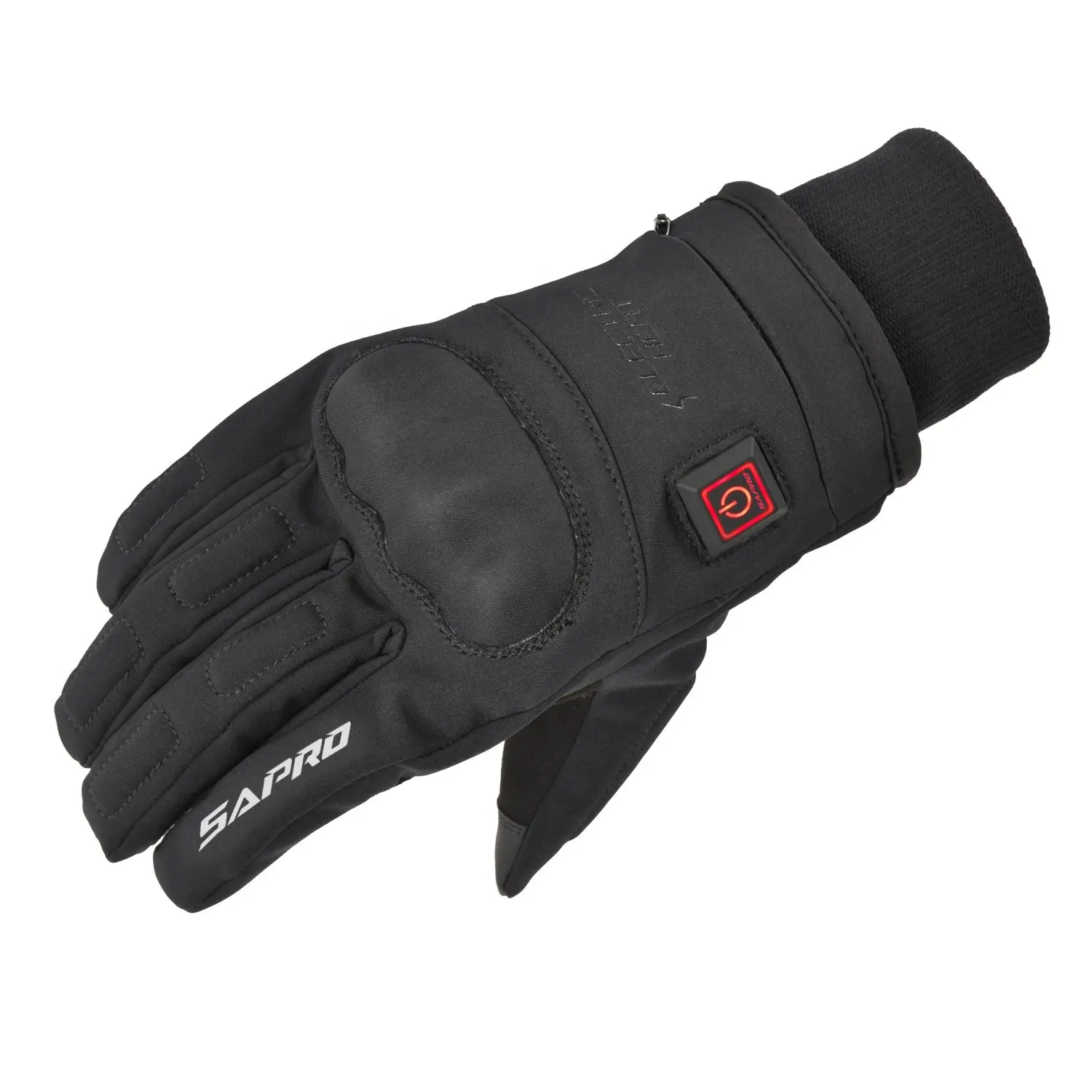 HAWKISH DC12V ELECTRIC SHORT WINTER GLOVES / Short Winter Gloves with Electric Heater / Rib Knit Cuff Makes it Easy to Put On