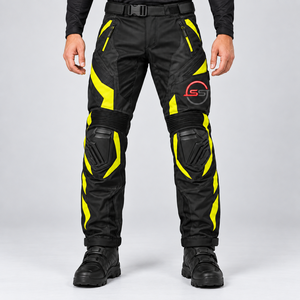 Pantalon de moto de qualité supérieure avec tissu résistant, coupe confortable, design protecteur, construction respirante pour la conduite à moto - Product Image 1