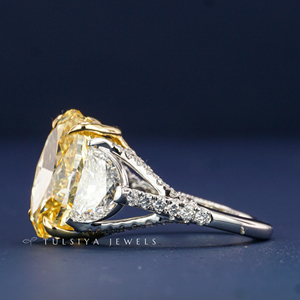 Anillo de Compromiso de Lujo con Diamante Sintético Cultivado en Laboratorio, Corte Ovalado, Oro Sólido de 14K, Certificado IGI, Regalo de Aniversario para Mujer - Product Image 4