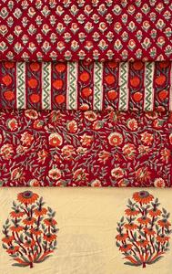 Reusable Block Printed Cotton Fabric Eco Friendly Floral Design Custom Print Hand Block print Fabric Bulk Order Supplier - Product Image 2