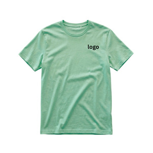 เสื้อยืดแขนสั้นผู้ชายแบบยูนิเซ็กซ์ ผ้าฝ้าย 100% ระบายอากาศได้ดี สกรีนโลโก้ตามสั่ง พิมพ์ลายด้วยเทคนิคซิลค์สกรีน ทรงปกติ - Product Image 2