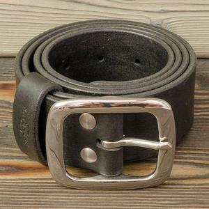Cinturón de Cuero Vacuno Casual para Hombre con Hebilla Rectangular de Cobre, Estilo Vintage, Color Sólido y Duradero - Product Image 6