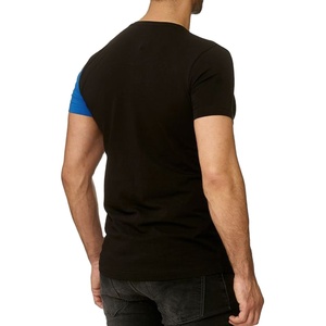 T-shirts en coton 100% pour hommes, col rond, vente en gros, respirants, manches courtes, unis, imprimés, design basique - Product Image 2