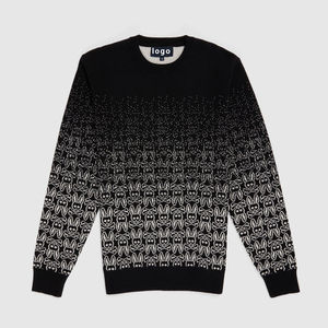 Pull-over décontracté pour homme en mélange de mohair et de laine, col rond, jacquard, tendance 2025, nouveau modèle OEM populaire - Product Image 1