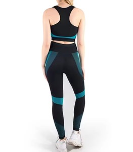 Reasonable Prices Lightweight Solid Women Yoga Set with <b>Low</b> MOQ Mid Waist Elastic Breathable Wholesale Fitness Leggings and <b>Bra</b> - Product Image 6