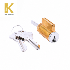Cylindre de serrure de porte en laiton à 5 goupilles, rainure SC personnalisée, chrome poli, application pour porte d'entrée - Product Image 1