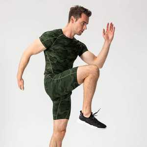 เสื้อรัดกล้ามเนื้อแขนยาวสำหรับผู้ชาย ลายศิลปะวาดเส้น ฟลามิงโก ใบปาล์ม ลายทรอปิคอล สำหรับออกกำลังกาย เล่นกีฬา ฝึกซ้อม - Product Image 6