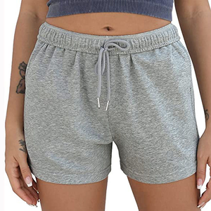Supplier Summer Casual Sweat Shorts Women Wholesale Elastic Running Cotton Solid Color Blank Sweat Shorts <b>Pants</b> Women's Shorts - Product Image 6