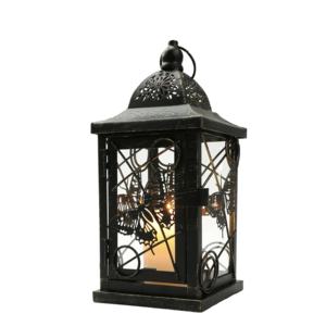 Antique Design <b>Moroccan</b> White Square Metal <b>Lantern</b> With Floral Cutouts For Home Decoration - Product Image 3