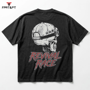 T-shirts pour hommes tendance à manches courtes, col rond, logo personnalisé, imprimé, 100% coton peigné, coupe ample - Product Image 5