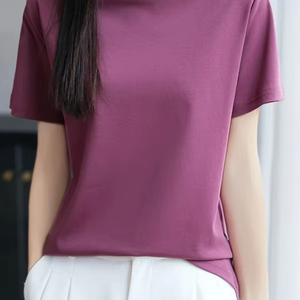 T-shirt en coton imprimé personnalisé en gros pour femmes, design DIY personnalisé, mode décontractée, été - Product Image 1