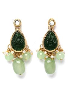 Conjunto de Joyería Clásica Estilo Bollywood para Compromiso y Boda, con Turquesa y Cuentas Kundan, Collar, Pendientes y Maang Tikka, Diseño Artesanal para Novias - Product Image 3