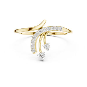 Bague solitaire en or blanc 14 carats avec diamant rond cultivé en laboratoire pour femmes |   Vêtements de mariage |   Nouveau diamant cultivé - Product Image 5