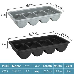Chariot de service multifonctionnel en plastique pour <span class=keywords><strong>restaurant</strong></span> mobile, chariot de rangement commercial à trois niveaux pour bols, chariot de service - Product Image 6