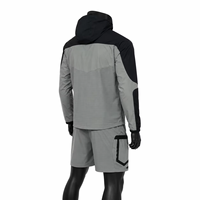 Ensemble de survêtements techniques pour hommes en tissu Ripstop, coupe-vent et short cargo, légers, pour activités de plein air, fabrication OEM
