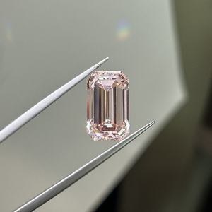 Diamante Grande y Raro de 8.27ct, Certificado IGI, Claridad VVS, Diamantes Sueltos para Joyería, Diamante Cultivado en Laboratorio CVD, Corte Esmeralda Rosa Fantasía - Product Image 1