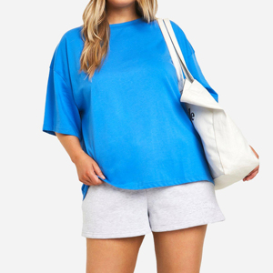 Nouvelle Arrivée T-shirts de Fitness Personnalisés de Haute Qualité pour Femmes Grandes Tailles en Coton/Fibre de Bambou Respirant à Séchage Rapide Épaules Tombantes - Product Image 2