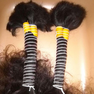 Meilleur naturel bouclés indien en vrac cheveux humains lâche vague profonde et styles de boucles italiennes au prix de gros-cheveux indiens noirs - Product Image 1