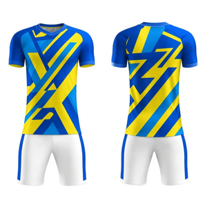 Ensemble de maillots de football personnalisés, shorts de football professionnels, vêtements d'entraînement pour matchs, impression par sublimation, taille et design personnalisés - Product Image 1