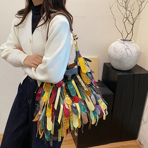 Bolso de Hombro Tipo Clutch, Estilo Bohemia, para Playa, Primavera-Verano 2026, en PU, para Mujer - Product Image 1