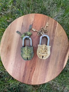 Cadenas en laiton artisanal durable Lord Ganesh, style traditionnel vintage, décoratif, pour la sécurité des portes et armoires, à usage religieux - Product Image 5