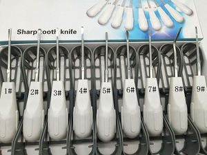 Juego de 10 Pinzas de Extracción Dental Manuales de Plasma Plateado, Acero Inoxidable, Certificación CE, Diseño de Mango Perforado, para Profesionales - Product Image 6