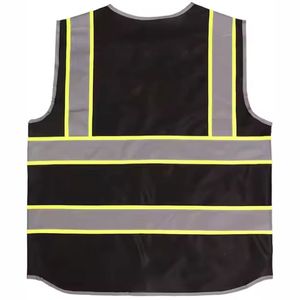Gilets de sécurité réfléchissants haute visibilité modernes, 8 poches, fermeture éclair sur le devant, unisexe, vêtements de chantier, gilet de sécurité à vendre - Product Image 3