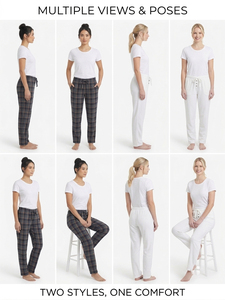 Pijamas de Franela para Mujer, 100% Algodón, Ligeros, Pantalones de Franela, Ropa de Dormir a Cuadros para Mujer - Product Image 3