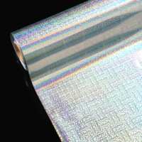 SHENGSHENG Rollo de Lámina Metálica Plateada Holográfica Ecológica Personalizada de 12 Micras de Material PET para Estampado en Caliente e Impresión Digital
