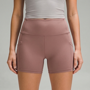 High Quality Custom Women's High Rise Workout Shorts Breathable Pocket Gym Fitness Yoga Activewear Shorts - Product Image 6