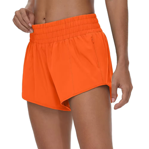 Shorts de punto de color liso para mujer, cintura media, con bolsillos, cierre con cordón, ajuste holgado informal, transpirables, para hacer ejercicio - Product Image 5