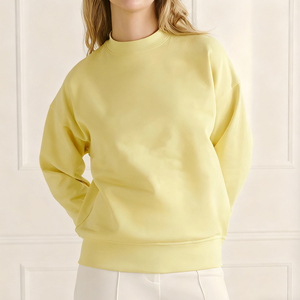Sudadera Oversize de Cuello Redondo para Mujer, Manga Larga, Estilo Casual Holgado, Forro Polar Suave, Mezcla de Algodón, Cómoda para Invierno y Otoño - Product Image 3