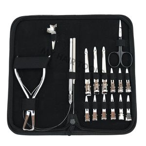 Kit d'outils pour extensions capillaires noir avec micro-perles, pince à sertir plate, outil à crochet, boucle de traction, pinces à cheveux pour séparation et sectionnement - Product Image 5