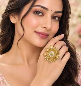 Wholesale 14K18K24K Micron Gold Plated Fashion <b>Rings</b> African & Dubai Style Bridal Forming <b>Finger</b> <b>Rings</b> Flower Design <b>Finger</b> <b>Ring</b> - Product Image 3