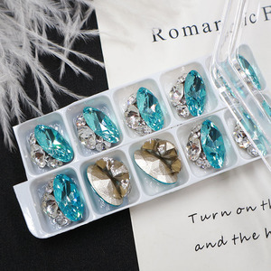 Adornos de <span class=keywords><strong>Uñas</strong></span> de Cristal Ovalados, Diseño de Corona con 3 Piedras Decorativas, Base de Metal Plateado, Cristal Plano, Estilo Real - Product Image 6