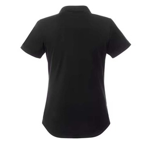 <b>Women</b> <b>Polo</b> <b>Shirt</b> Solid Color Cotton Short Sleeve Knitted Casual Wear Breathable Button Up Summer 2026 - Product Image 3